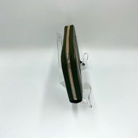 Gucci Green Sherry Line Zip Around Wallet #578 - Picture 3 of 7